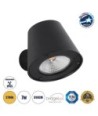 GLOBOSTAR® GARDENIA 60799 Μοντέρνο Φωτιστικό Τοίχου - Απλίκα LED 7W 700lm 60° AC 220-240V Αδιάβροχο IP65 Θερμό Λευκό 2700K - Bridgelux COB Chip & TÜV SÜD Driver - Μαύρο Ματ - Μ9.5 x Π13 x Υ7.7cm - 5 Χρόνια Εγγύηση